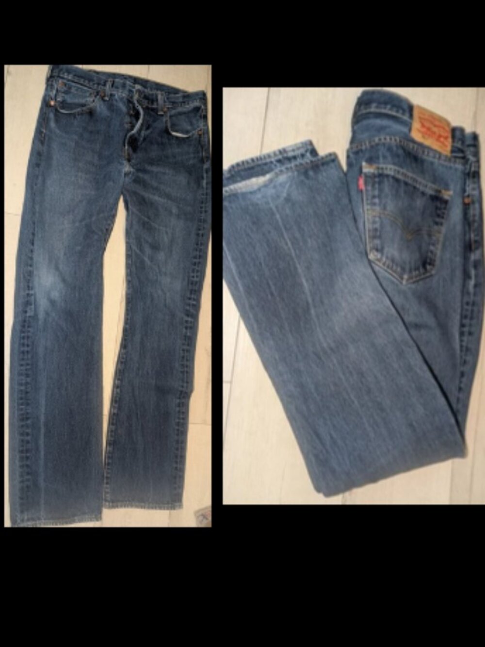 Mens Levi’s Levis Strauss 501 Button Fly Jeans 34x34